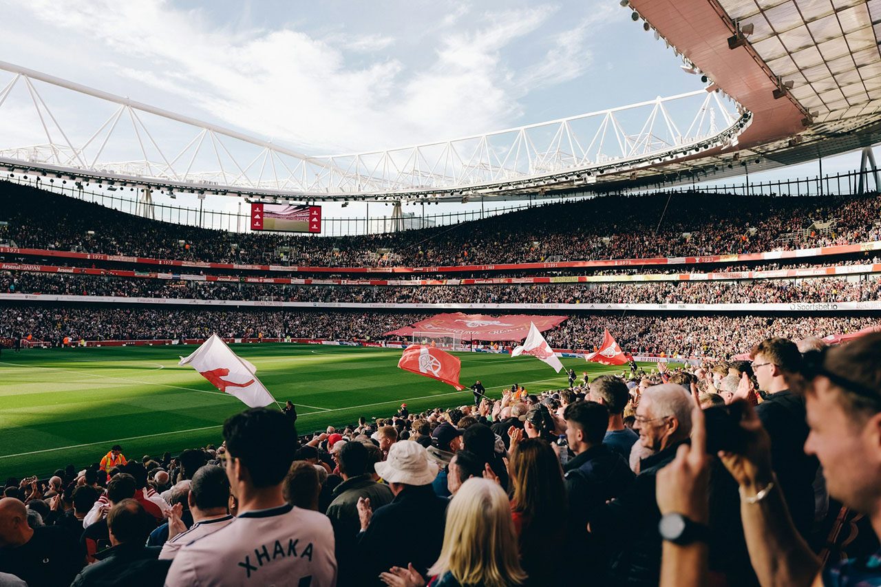 Stadion før en kamp i UEFA Conference League